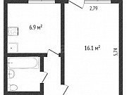 1-комнатная квартира, 32 м², 2/2 эт. Когалым