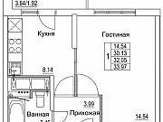 1-комнатная квартира, 40 м², 8/25 эт. Москва