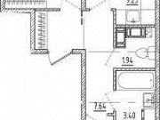 2-комнатная квартира, 51 м², 7/19 эт. Санкт-Петербург