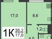 1-комнатная квартира, 35 м², 5/10 эт. Нижний Новгород