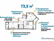 2-комнатная квартира, 73 м², 11/21 эт. Новороссийск