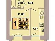 1-комнатная квартира, 31 м², 1/10 эт. Калининград