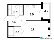 1-комнатная квартира, 38 м², 10/15 эт. Одинцово