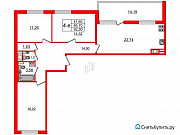 3-комнатная квартира, 85 м², 3/11 эт. Санкт-Петербург