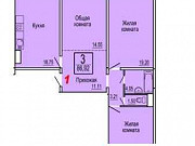 3-комнатная квартира, 87 м², 6/14 эт. Тюмень