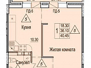 1-комнатная квартира, 40 м², 3/8 эт. Волгоград