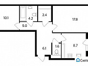 2-комнатная квартира, 57 м², 17/19 эт. Москва