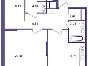 1-комнатная квартира, 64 м², 1/18 эт. Москва