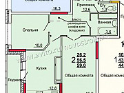 2-комнатная квартира, 59 м², 20/22 эт. Тула