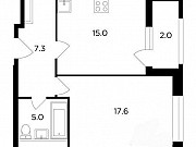 1-комнатная квартира, 46 м², 10/20 эт. Москва