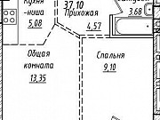 2-комнатная квартира, 37 м², 6/10 эт. Барнаул