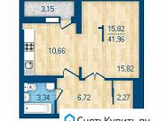 1-комнатная квартира, 43 м², 11/25 эт. Уфа