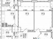 2-комнатная квартира, 61 м², 9/22 эт. Волгоград