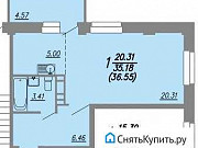 1-комнатная квартира, 36 м², 10/16 эт. Брянск