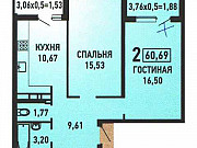 Торговое помещение, 61 кв.м. Краснодар