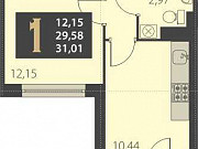 1-комнатная квартира, 34 м², 4/5 эт. Санкт-Петербург