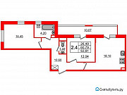 2-комнатная квартира, 60 м², 1/13 эт. Санкт-Петербург