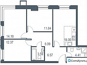 3-комнатная квартира, 79 м², 1/21 эт. Москва