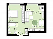 1-комнатная квартира, 45 м², 7/15 эт. Екатеринбург