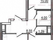 2-комнатная квартира, 65 м², 3/18 эт. Санкт-Петербург