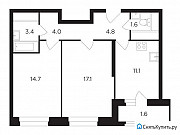 2-комнатная квартира, 58 м², 9/23 эт. Москва