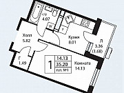 1-комнатная квартира, 35 м², 4/17 эт. Москва