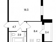 1-комнатная квартира, 37 м², 10/19 эт. Москва