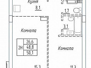 2-комнатная квартира, 50 м², 17/18 эт. Сургут