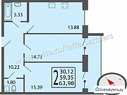 2-комнатная квартира, 64 м², 16/17 эт. Владимир