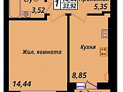 1-комнатная квартира, 32 м², 5/10 эт. Калининград