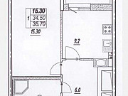 1-комнатная квартира, 35 м², 20/25 эт. Санкт-Петербург