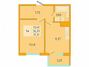 1-комнатная квартира, 37 м², 10/16 эт. Тюмень