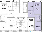 2-комнатная квартира, 62 м², 10/17 эт. Томск