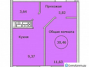 1-комнатная квартира, 30 м², 2/9 эт. Яблоновский