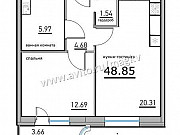 2-комнатная квартира, 48 м², 8/16 эт. Санкт-Петербург