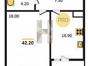 1-комнатная квартира, 42 м², 1/8 эт. Калининград