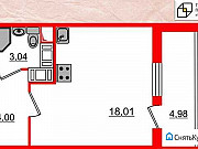 Студия, 25 м², 19/19 эт. Санкт-Петербург