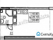 Студия, 26 м², 17/26 эт. Санкт-Петербург