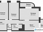 3-комнатная квартира, 92 м², 3/5 эт. Калининград