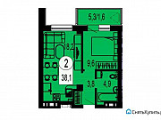 2-комнатная квартира, 37 м², 11/25 эт. Красноярск