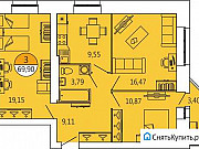 3-комнатная квартира, 70 м², 1/12 эт. Архангельск