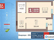 1-комнатная квартира, 43 м², 6/8 эт. Калининград