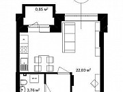 1-комнатная квартира, 33 м², 1/3 эт. Москва