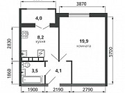 1-комнатная квартира, 39 м², 4/16 эт. Самара