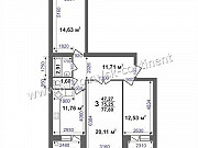 3-комнатная квартира, 77 м², 3/5 эт. Ковров