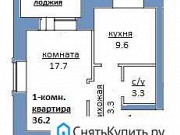 1-комнатная квартира, 36 м², 4/5 эт. Боровский