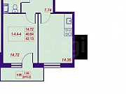 1-комнатная квартира, 42 м², 5/11 эт. Санкт-Петербург