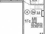 1-комнатная квартира, 23 м², 16/17 эт. Тверь