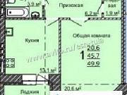 1-комнатная квартира, 50 м², 2/9 эт. Тула