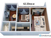 2-комнатная квартира, 62 м², 4/12 эт. Каспийск